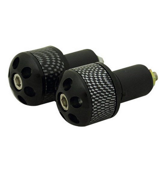TARMAC BAR ENDS CARBON PRINT 25MM LONG SILVER