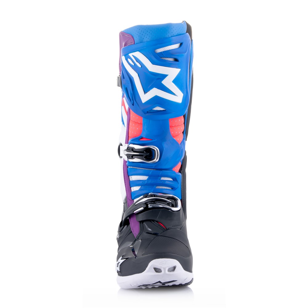 Alpinestars Tech-10 Supervented Motocross Boots Black/Enamel Blue/Purple/White