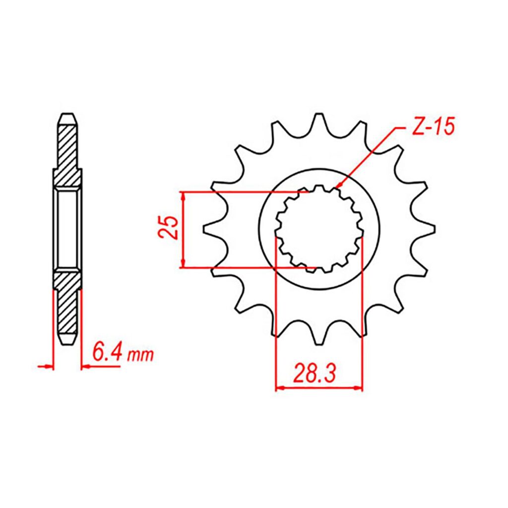 SPKT FRONT OE STEEL 1592 13T #520