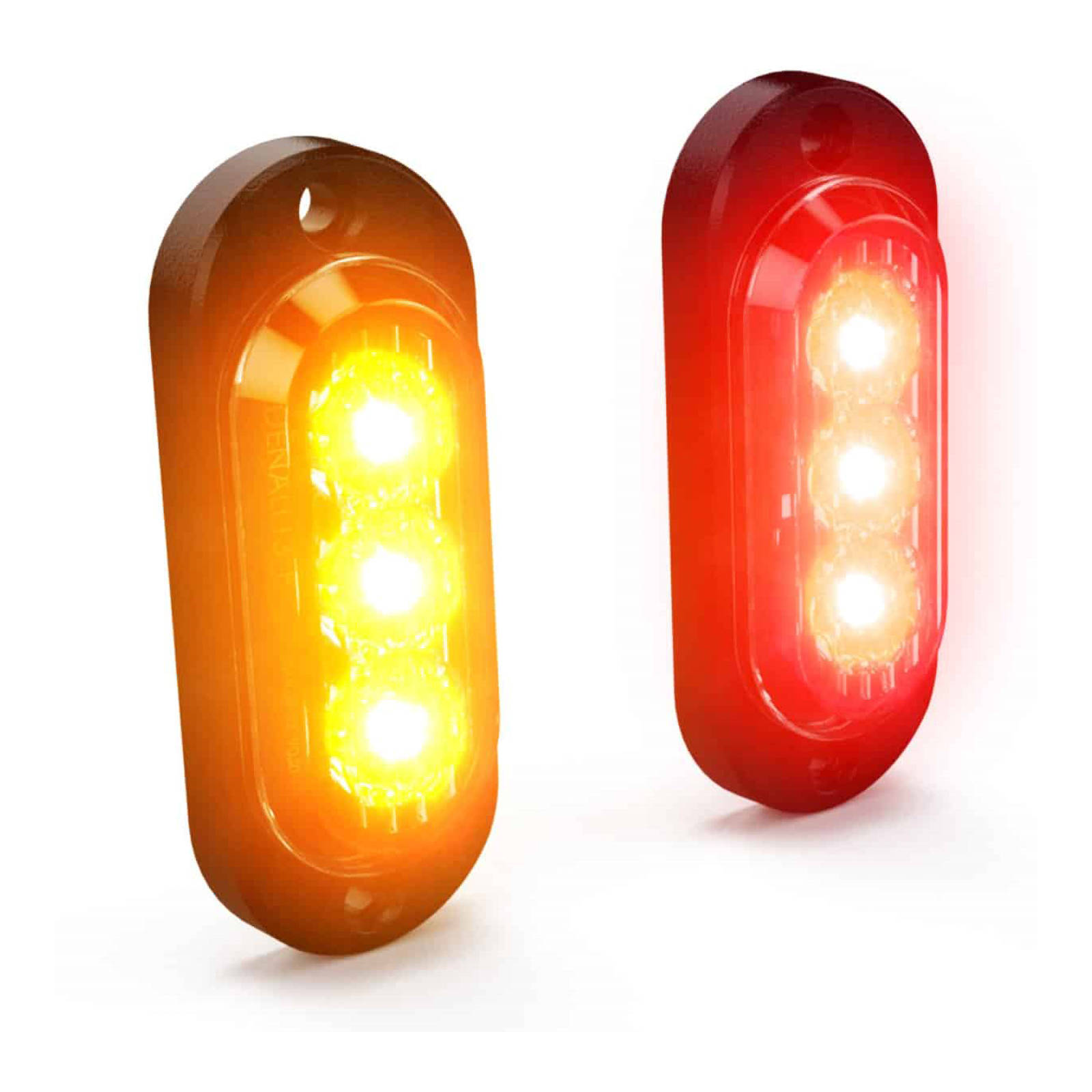 Denali T3 Rear Turn Signal / Brake Light Pods Red/Amber - Pair - Image 2