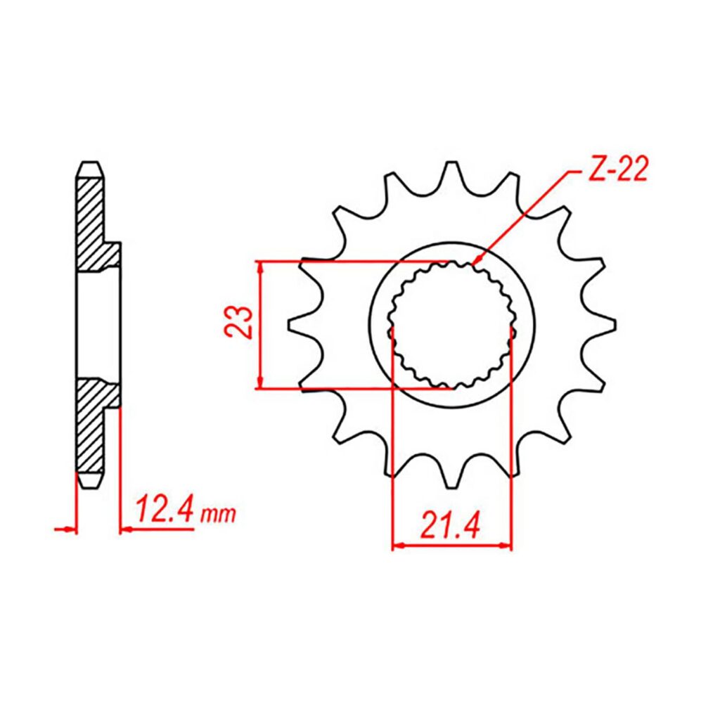 SPKT FRONT OE STEEL 1594 15T #428