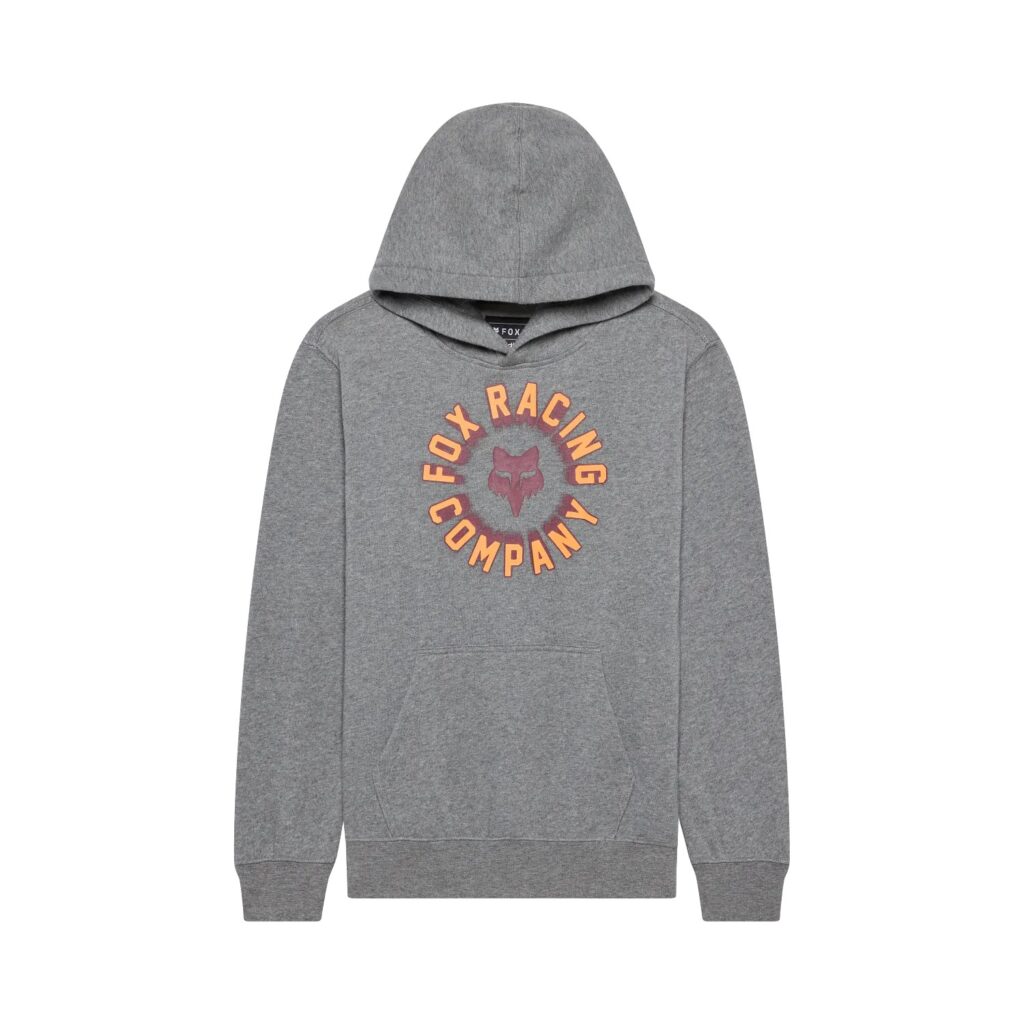 Fox Beam Fleece Pullover Hoodie Youth Heather Graphite Grey