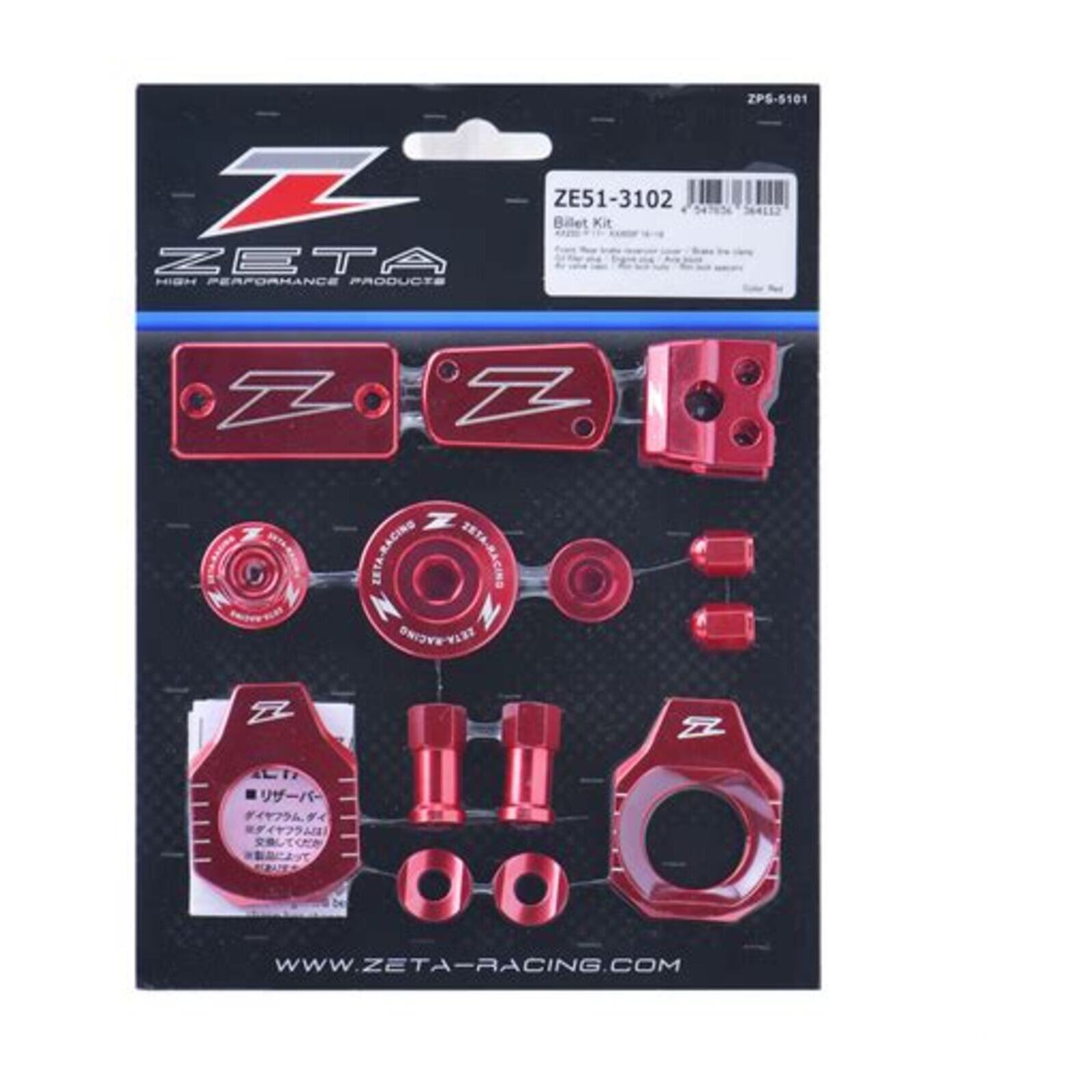 Zeta Billet Kit KX250/450F - Red - Image 2