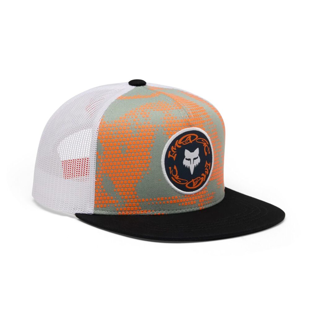 Fox Image Print Snapback Hat Youth Arctic Blue