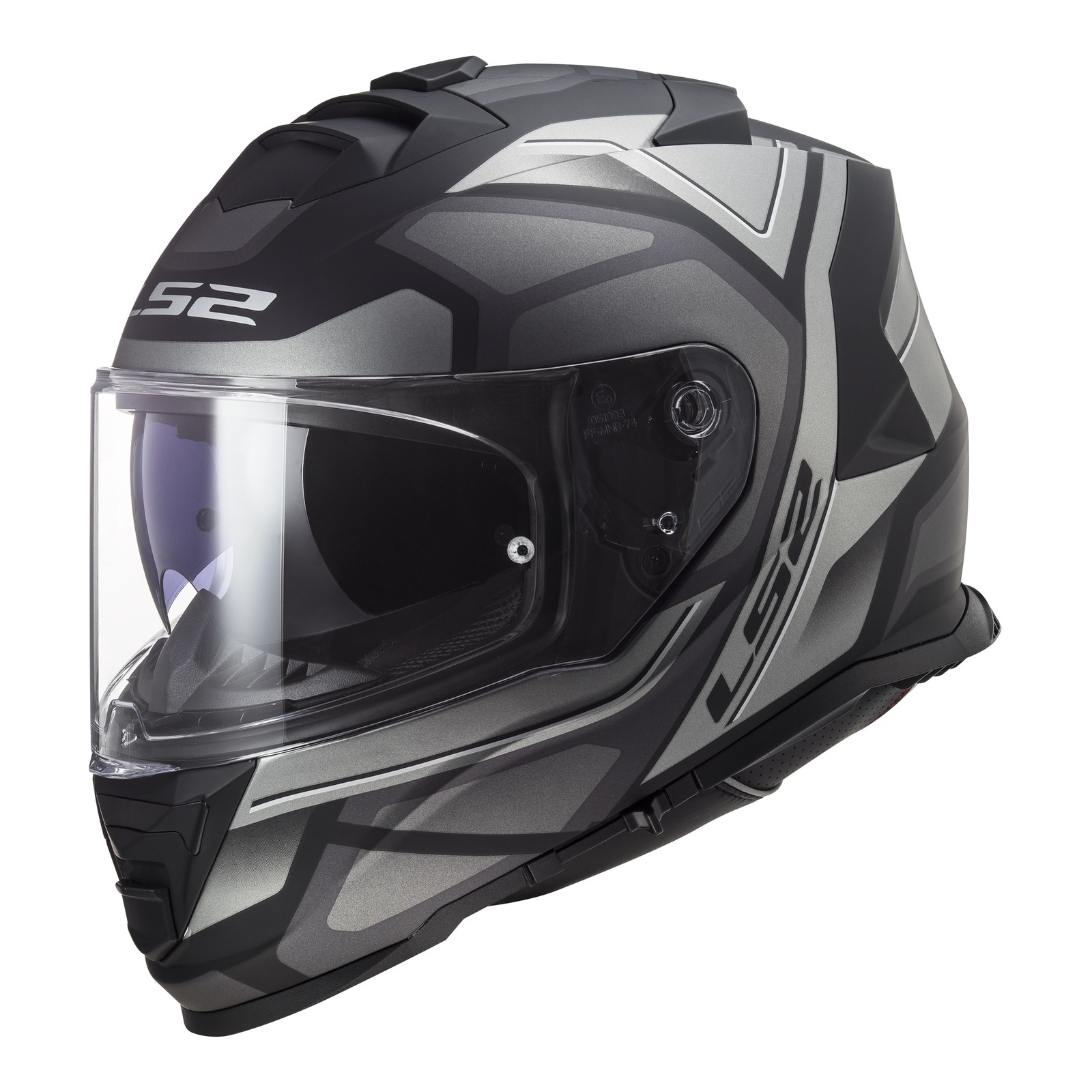 LS2 FF800 Storm II Faster Road Helmet Matte Titanium - Image 1