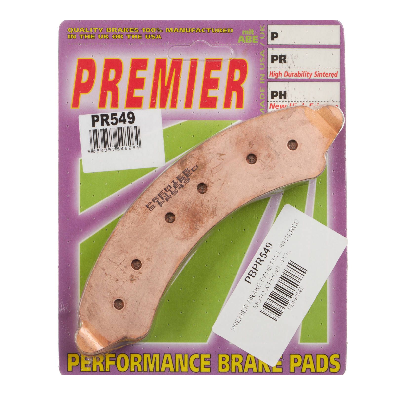 PREMIER BRAKE PADS FULL SINTERED MOTO X PR549 - POL - Image 1
