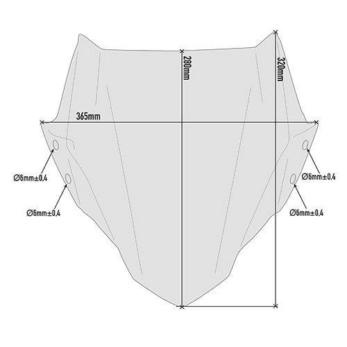 GIVI SCREEN HONDA CB500F(A1176A)/KAWASAKI Z900(A4128A)SMOKED 28x36.5cm