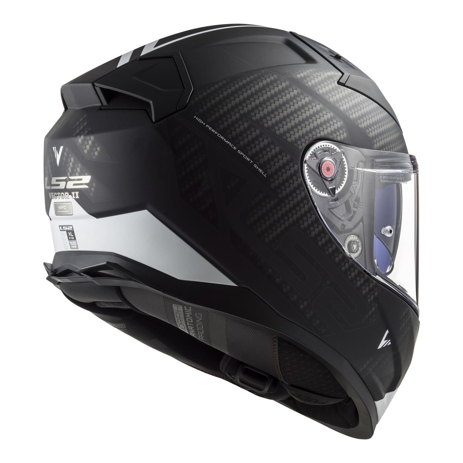 LS2 FF811 Vector II Splitter Road Helmet Matte Black / White - Image 4