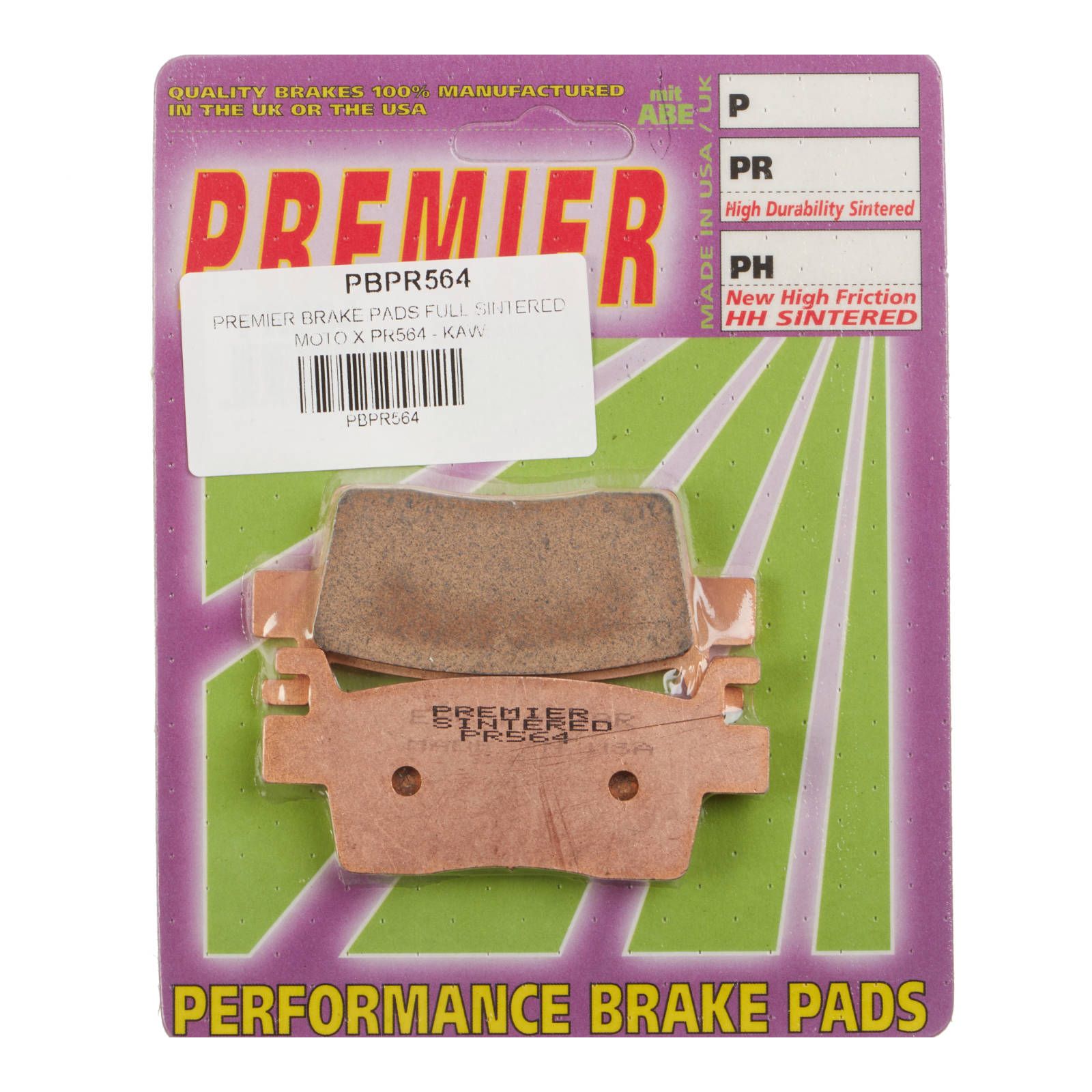 PREMIER BRAKE PADS FULL SINTERED MOTO X PR564 - KAW - Image 1