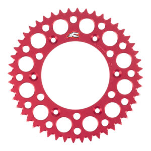 Renthal Sprocket Rear Red 48T Alloy 7075 T6 Grooved - Image 1