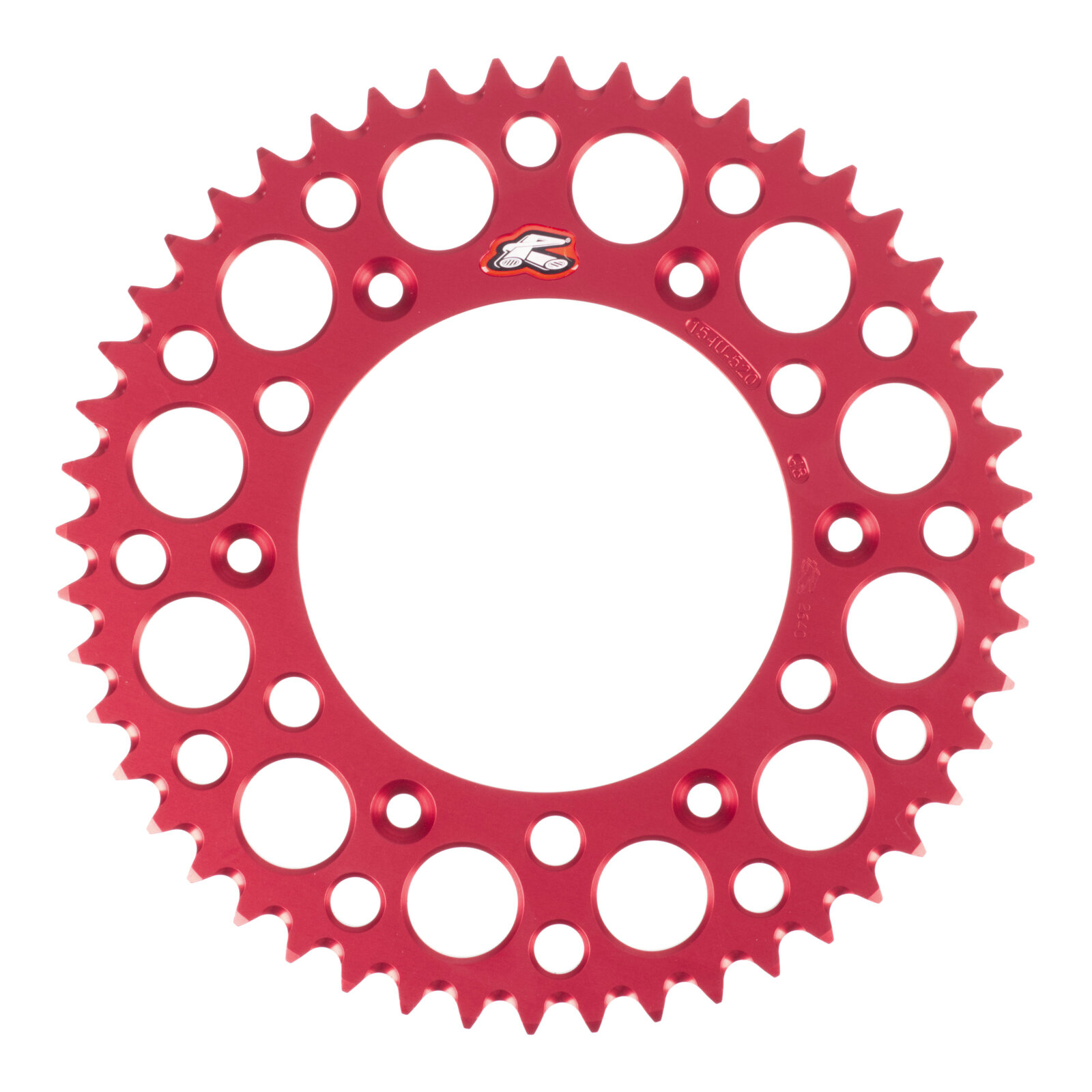 Renthal Sprocket Rear Red 48T Alloy 7075 T6 Grooved - Image 1