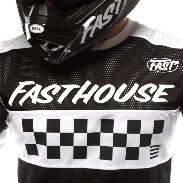 Fasthouse Grindhouse Waypoint Motocross Jersey Black/White
