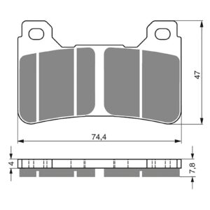 BRAKE PADS GOLDFREN RACE GF214 - GPR - Image 1