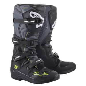 Alpinestars Tech-5 Black/Cool Grey/Yellow Fluoro Motocross Boots - Image 1