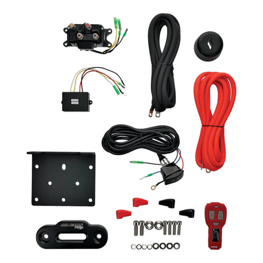 ALL BALLS 4 BOLT WINCH 6000LB SYNTHETIC ROPE