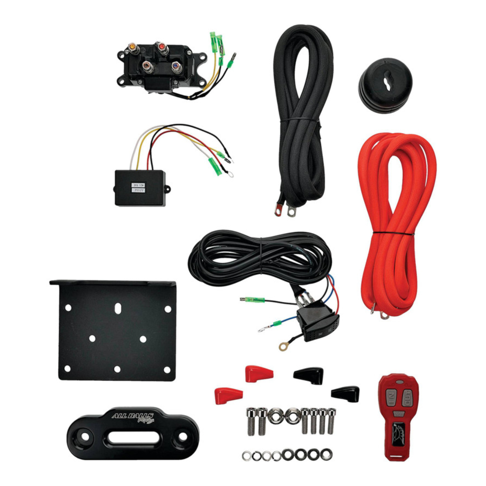 ALL BALLS 4 BOLT WINCH 6000LB SYNTHETIC ROPE - Image 5