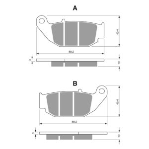 BRAKE PADS GOLDFREN SINTERED SPORTS GF311 - S3 ( PH459 ) - Image 1
