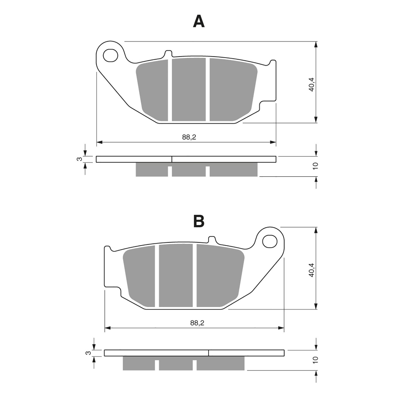 BRAKE PADS GOLDFREN SINTERED SPORTS GF311 - S3 ( PH459 ) - Image 1