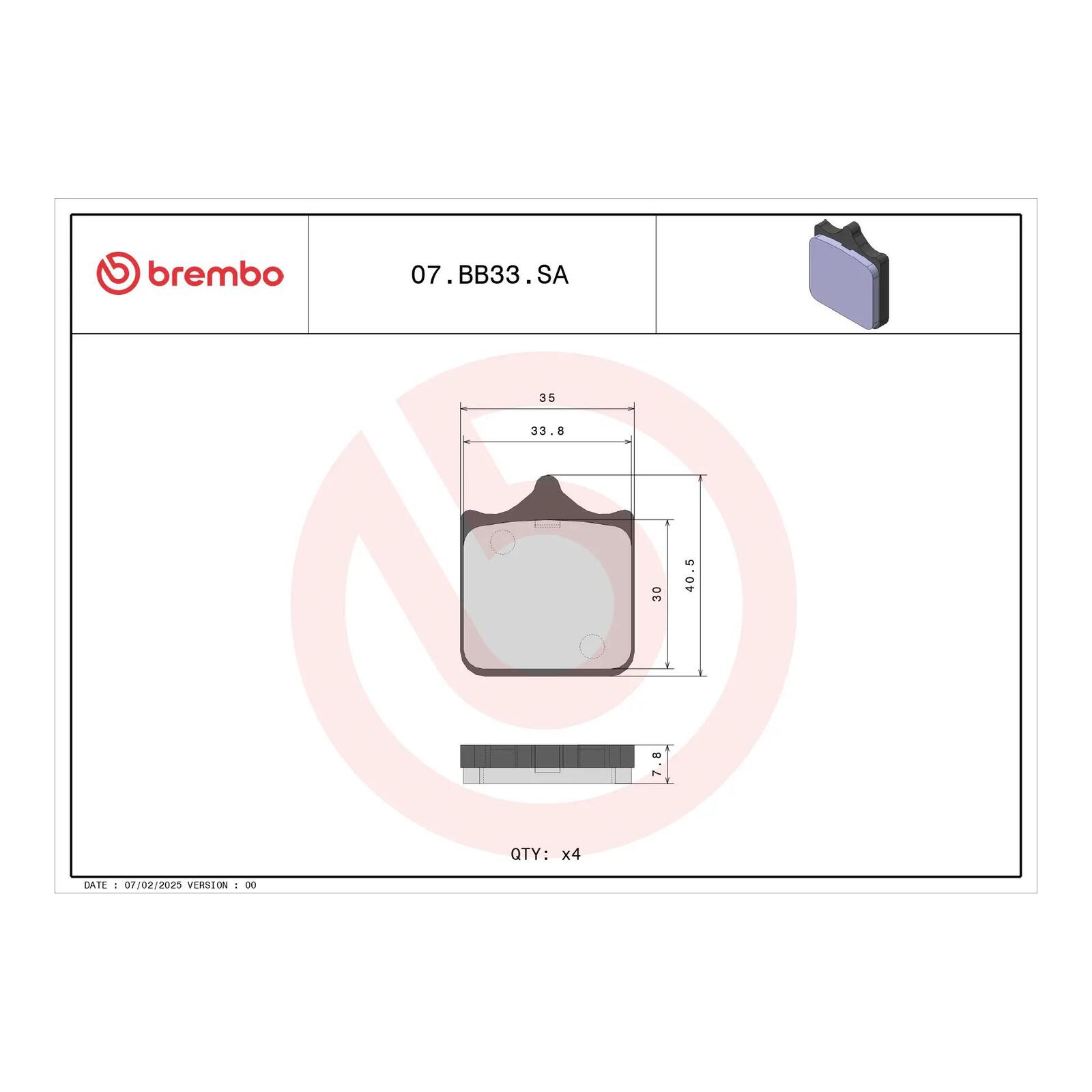 Brembo Brake Pad - Sintered Front - Image 3