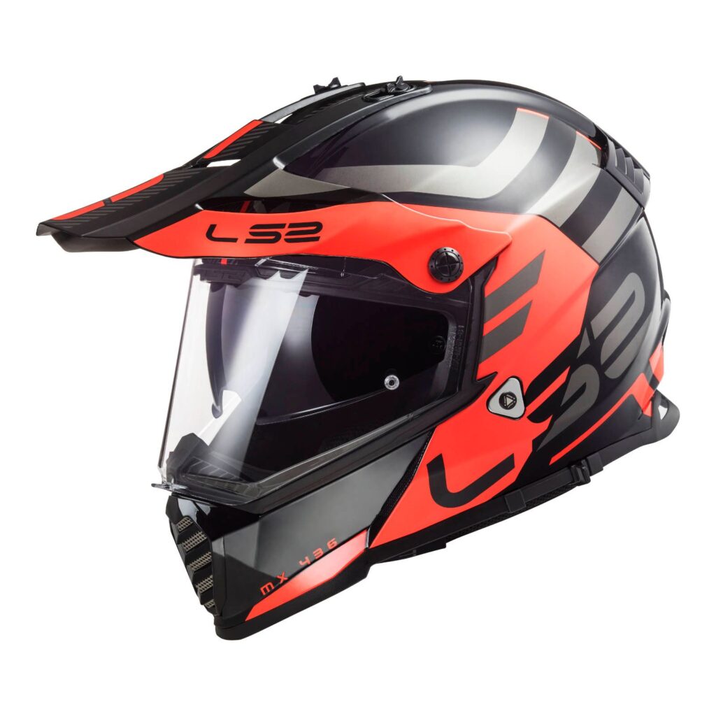 LS2 MX436 Pioneer Evo Adventure Helmet Matte Black/Orange