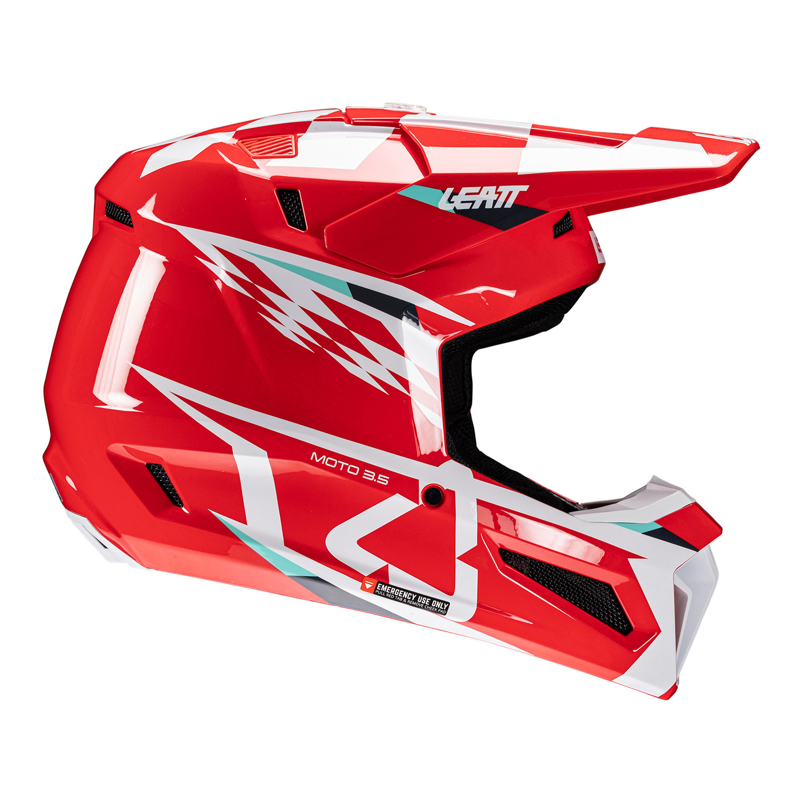 Leat 3.5 Motocross Helmet Kit - Red - Image 3