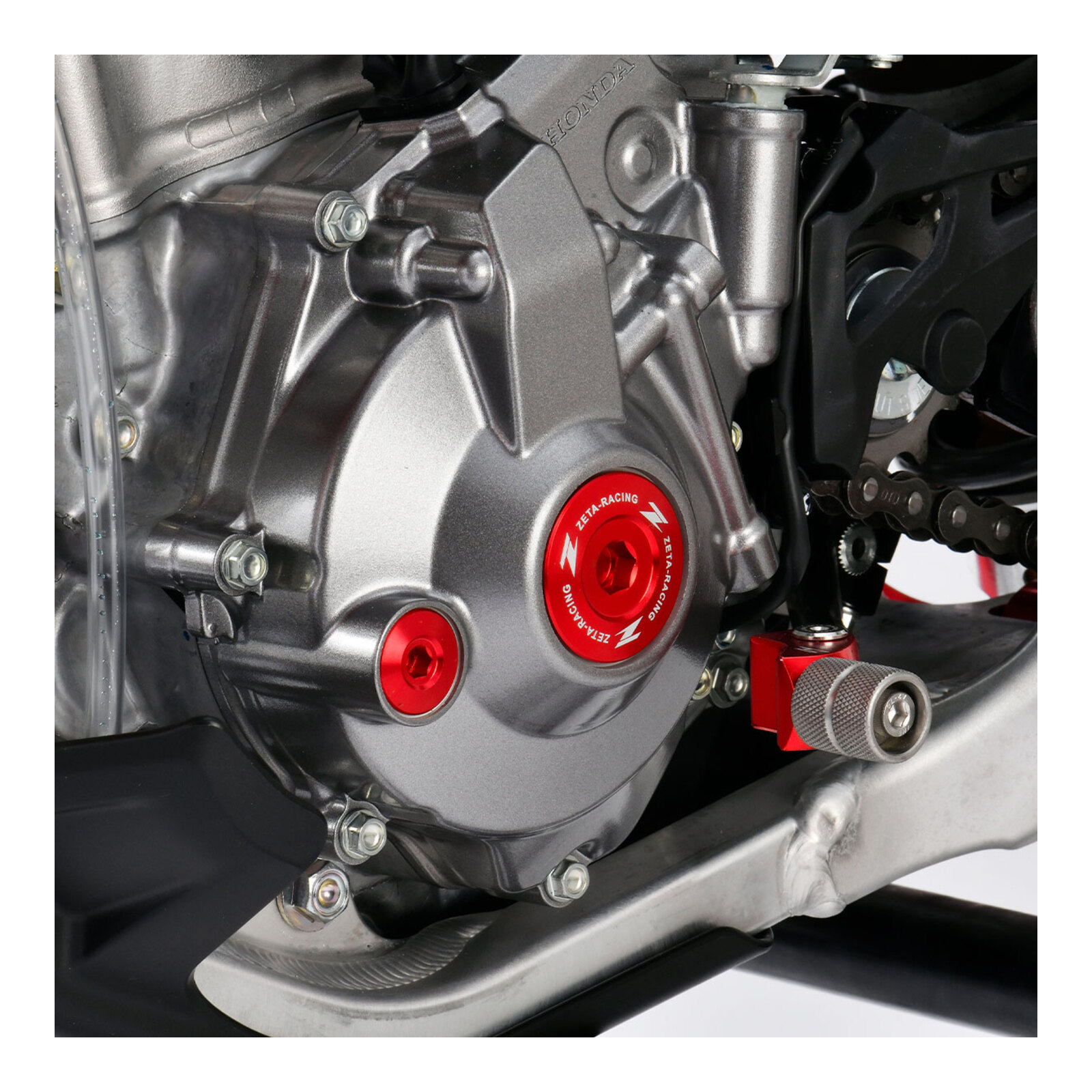 Zeta Engine Plugs - Honda CRF250R ('10–'17), CRF450R/X, CRF150R - Red - Image 8