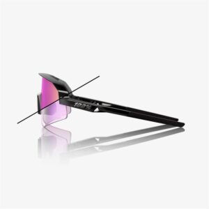 100% Slendale SL Gloss Black Sunglasses Purple Flash Mirror Photochromic Lens - Image 3