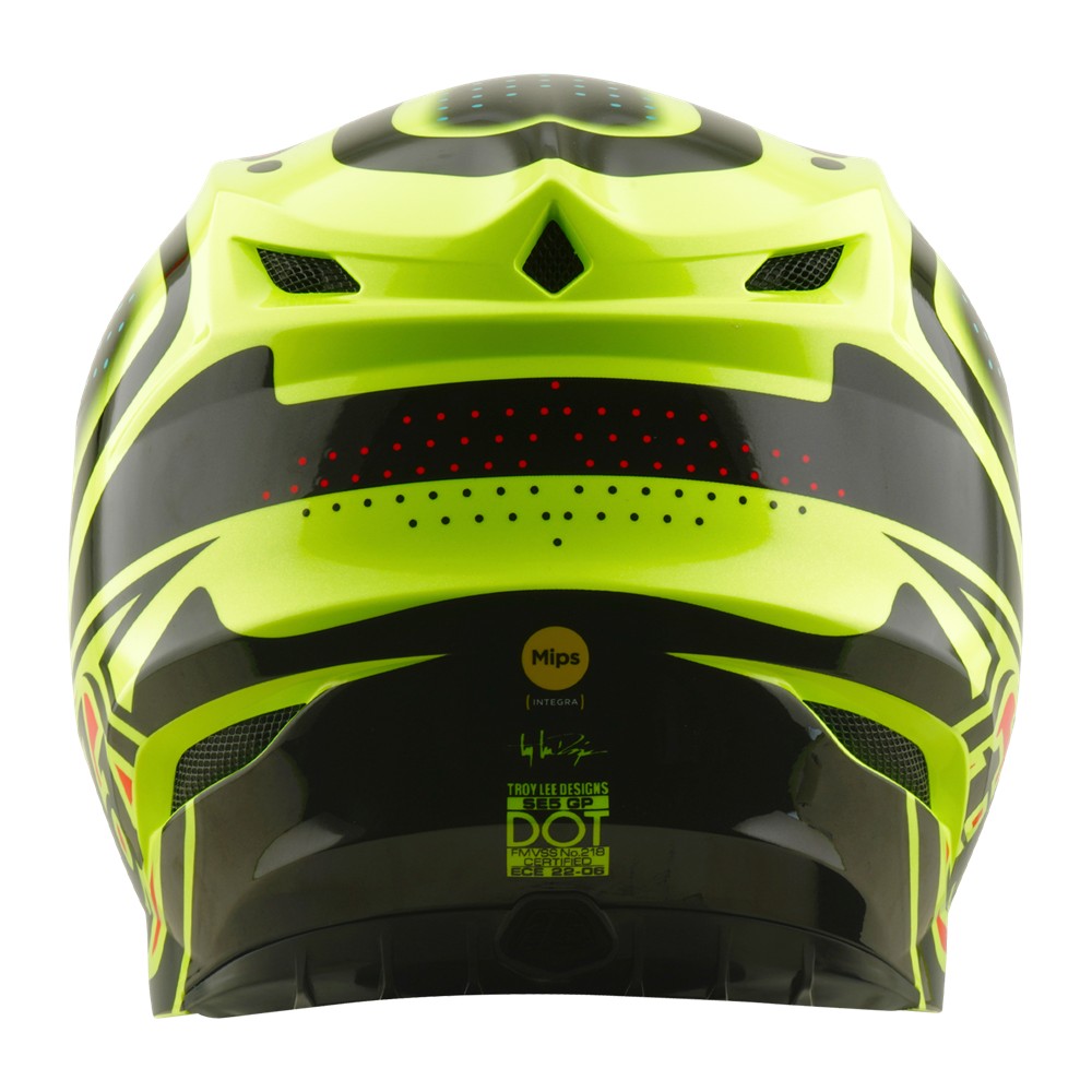 Troy Lee Designs SE5 Polycarbonate Motocross Helmet The Line Fluro Yellow