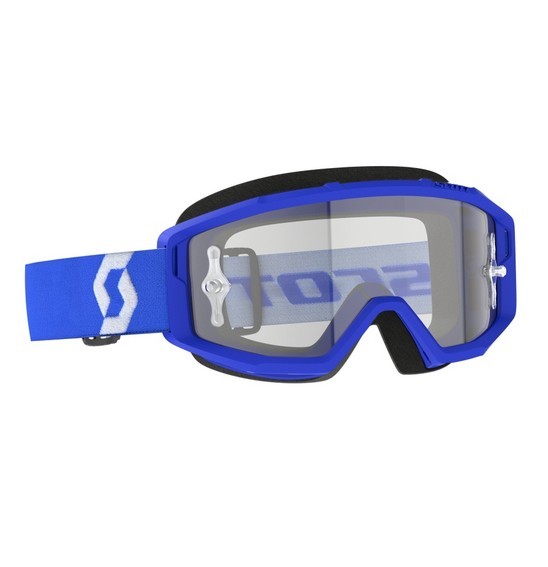 Scott PRIMAL Motocross Goggles Blue/White Clear Lens