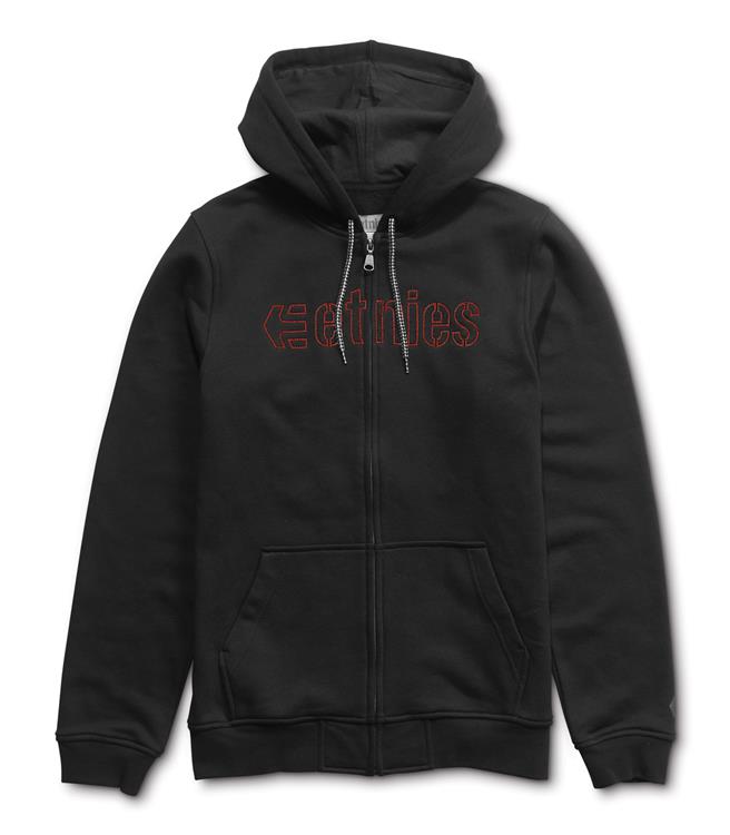 CORPORATE STITCH ZIP FLEECE [BLACK]