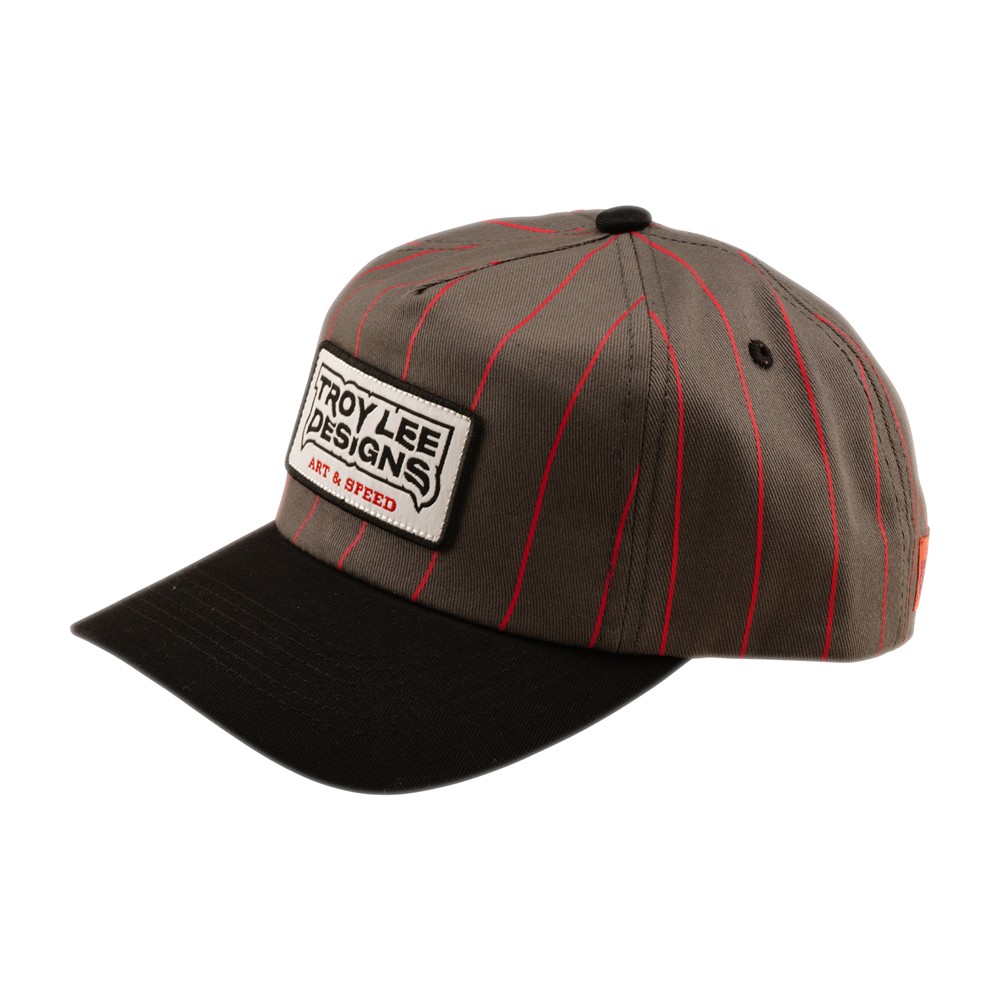 Troy Lee Designs Medieval Unstructured Curved Snapback Grey/Red