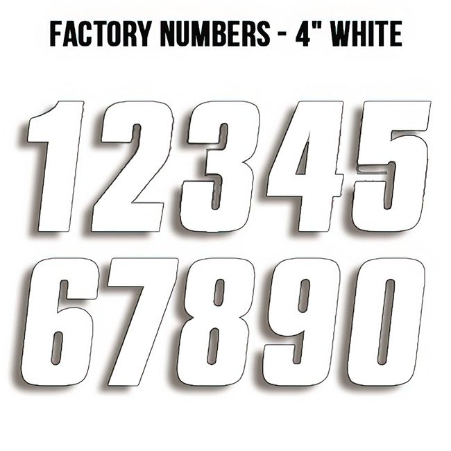FACTORY NUMBER 4 INCH 1 3 PACK WHITE 100mm [C]