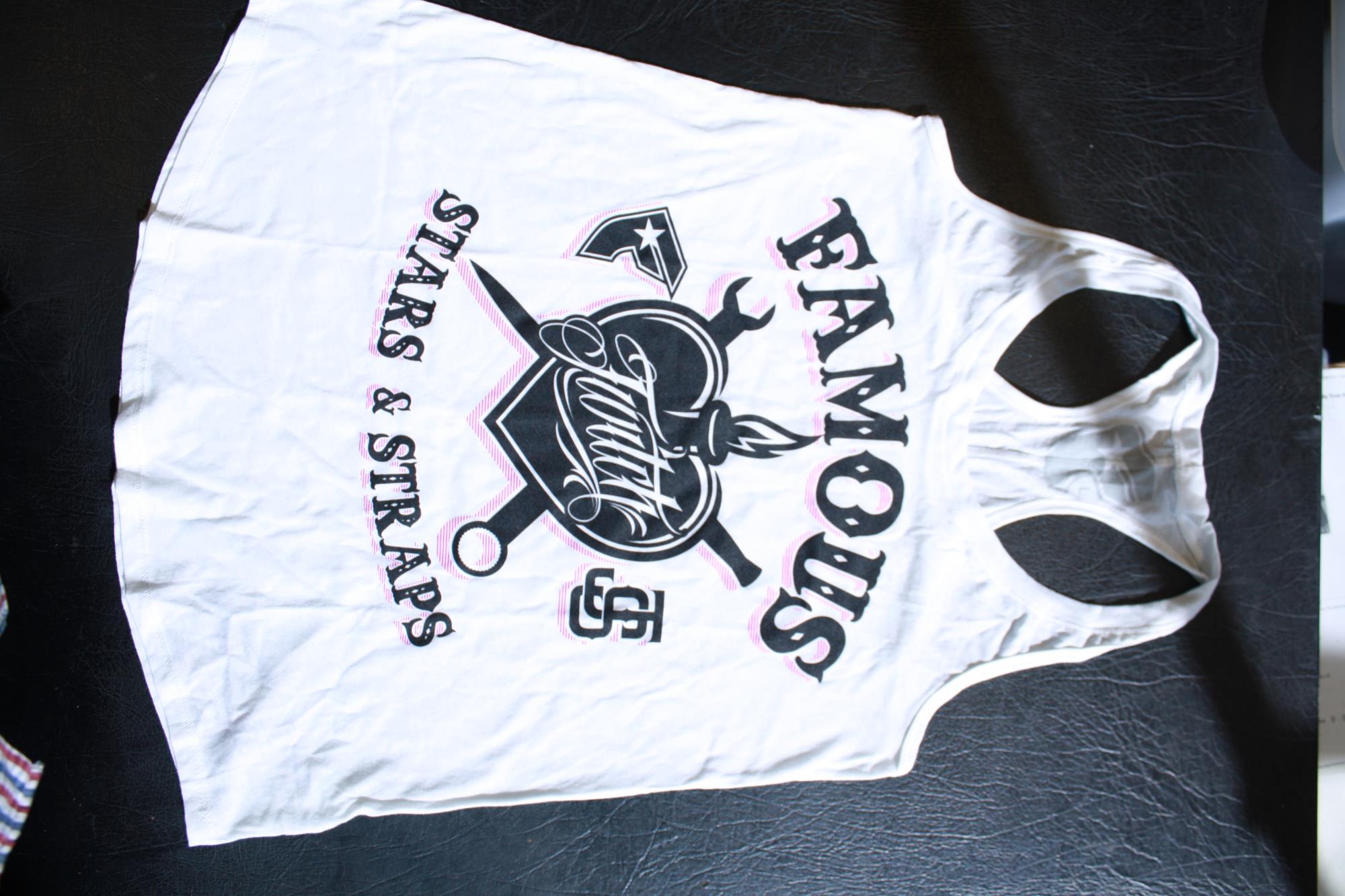 Tank Famous Ladies Burning Heart White/Black - Image 1