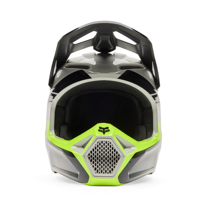 Fox V1 Collect Motocross Helmet Grey/Yellow