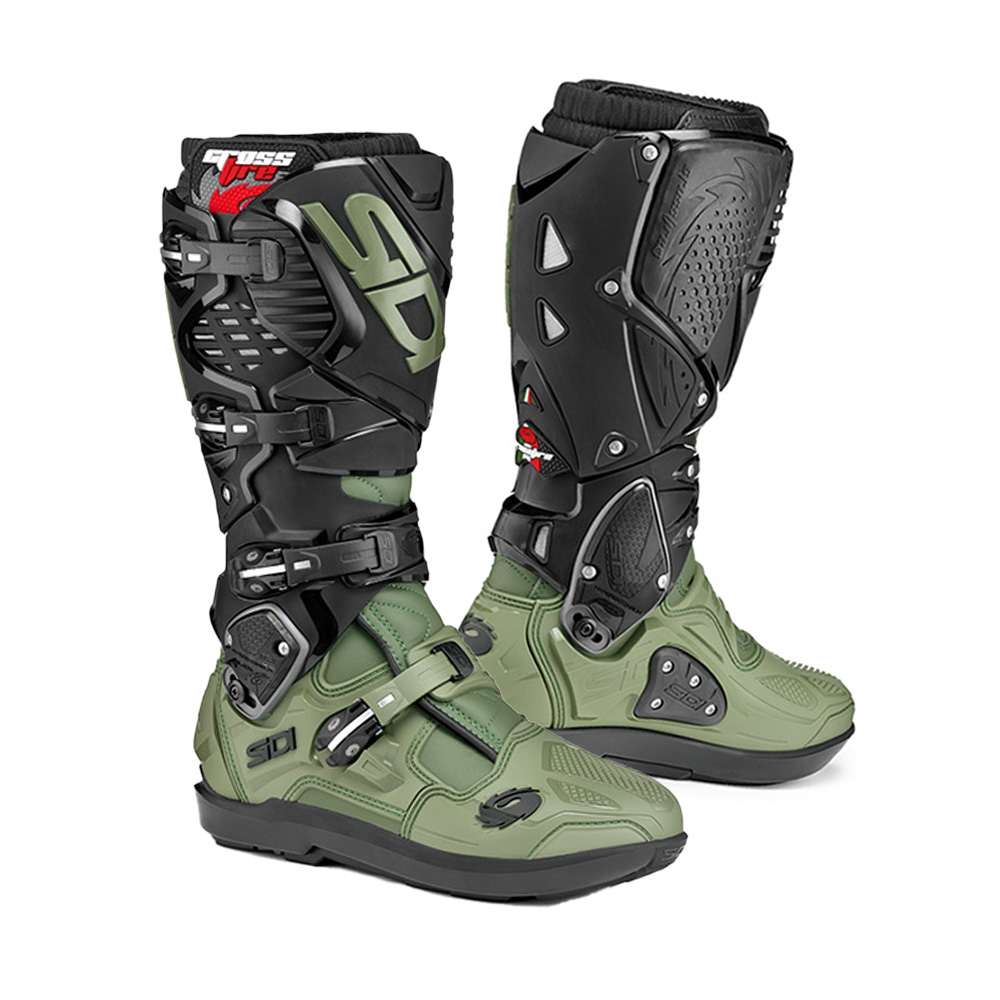 Sidi Crossfire 3 SRS Motocross Boots Army/Black