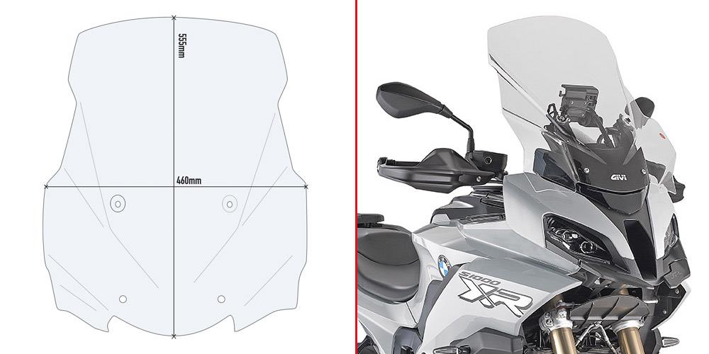 GIVI SCREEN BMW S 1000 XR '20-> CLEAR 55.5x46cm