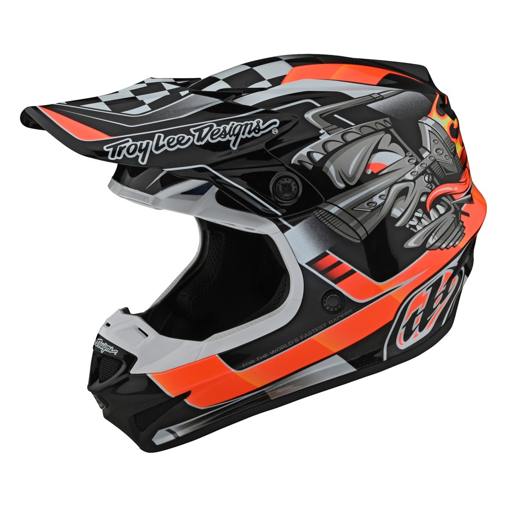 Troy Lee SE4 Polyacrylite Motocross Helmet Carb Black