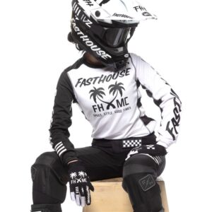 Fasthouse Women's Grindhouse Paradise Motocross Jersey White/Black - Image 5