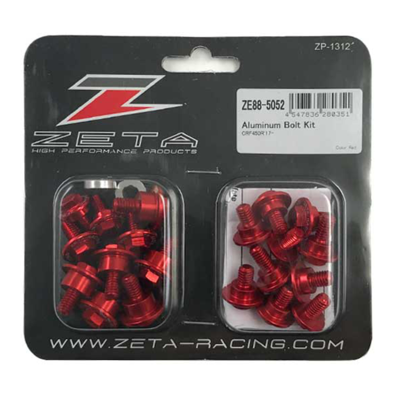 Zeta Aluminum Bolt Set for Plastics CRF250R '18-, CRF450R '17- - Image 1