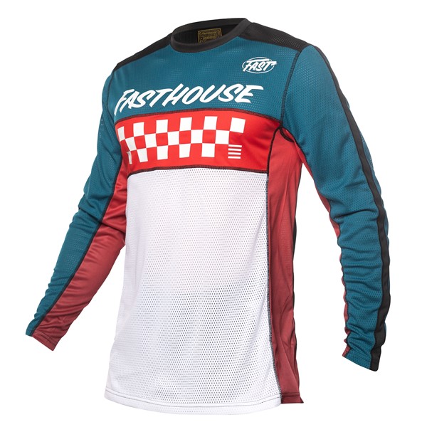 Fasthouse Grindhouse Waypoint Motocross Jersey Marine/White