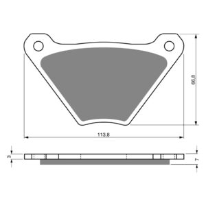 BRAKE PADS GOLDFREN SINTERED SPORTS GF060 - S3 ( PH70 ) - Image 1