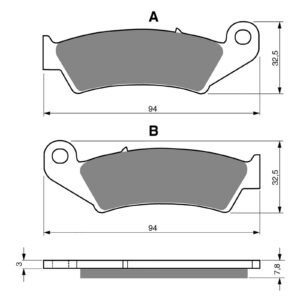 BRAKE PADS GOLDFREN OFFROAD RACING GF004 - K5 ( PR42 ) - Image 1