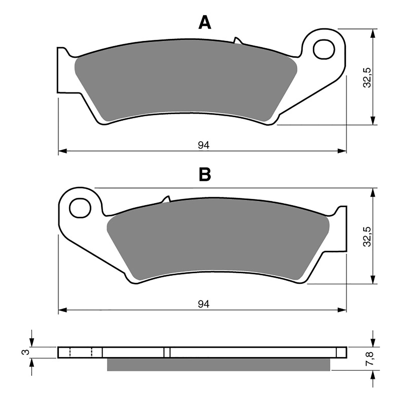 BRAKE PADS GOLDFREN OFFROAD RACING GF004 - K5 ( PR42 ) - Image 1