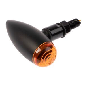 WHITES LED SLIMLINE BULLET FLASHER SET PLAIN SATIN BLK /AM - Image 1