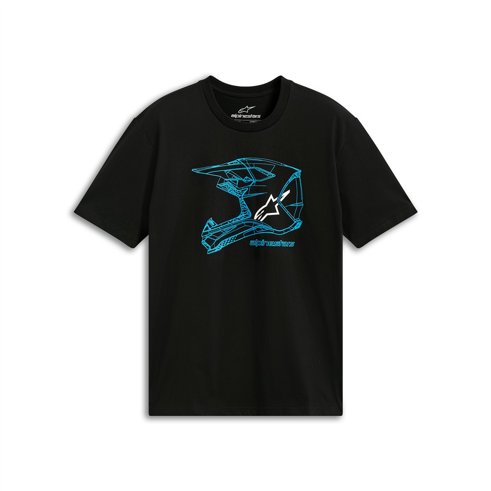 Alpinestars MX Helmet CSF Tee Black/Blue