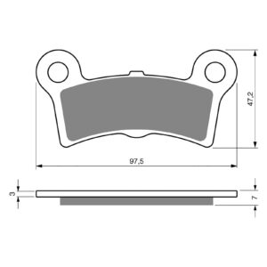 BRAKE PADS GOLDFREN SINTERED SPORTS GF354 - S3 ( P447 ) - Image 1
