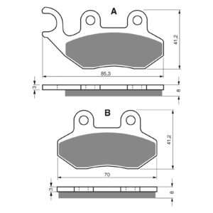 BRAKE PADS GOLDFREN SINTERED SPORTS GF174 - S3 ( PH250 ) - Image 1