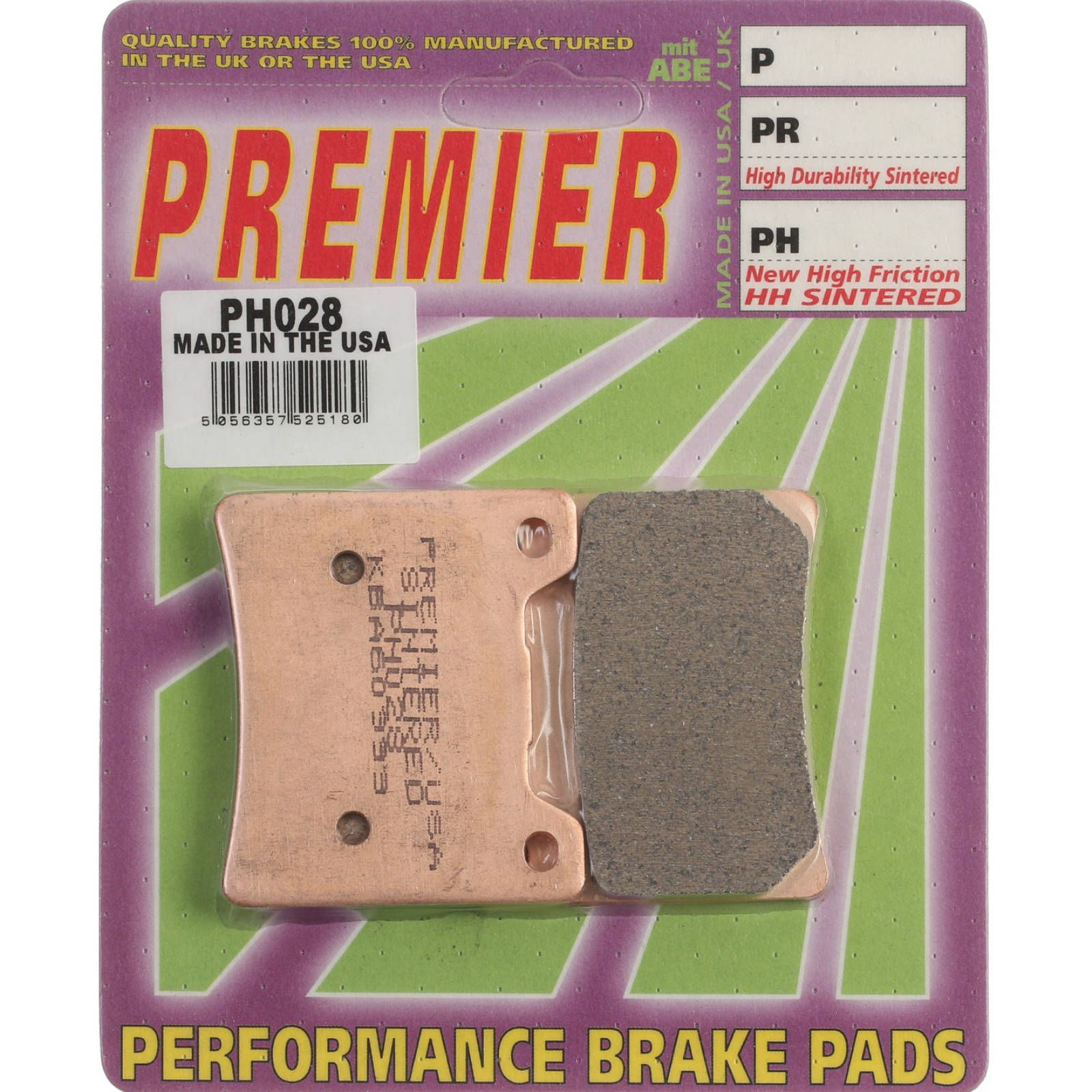 PREMIER BRAKE PADS HI-PERF SINT PH028 - YAM - Image 1