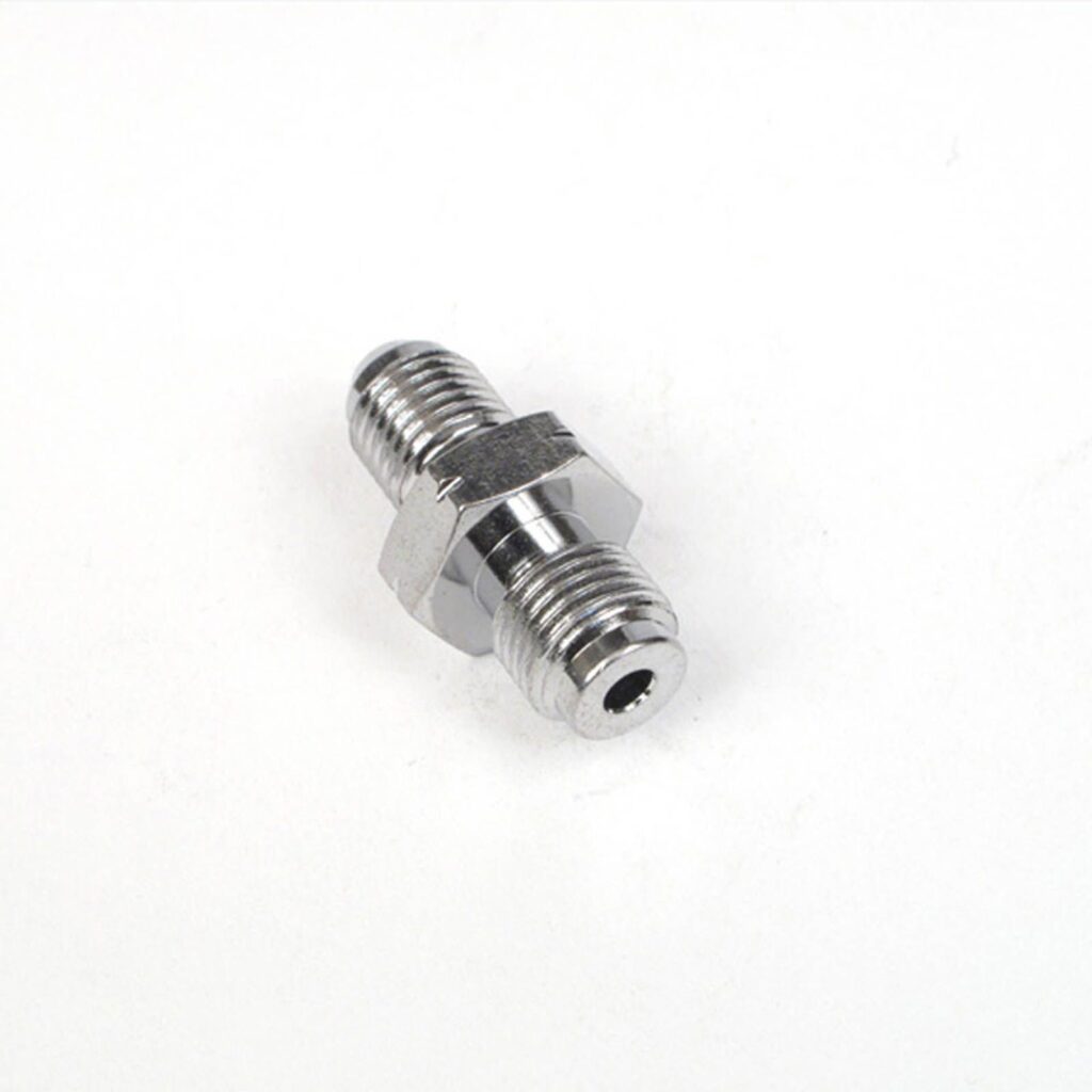 WHITES BRAKE - MALE ADAPTOR 3/8-24TPI-10mmX1.0 CHR STEEL