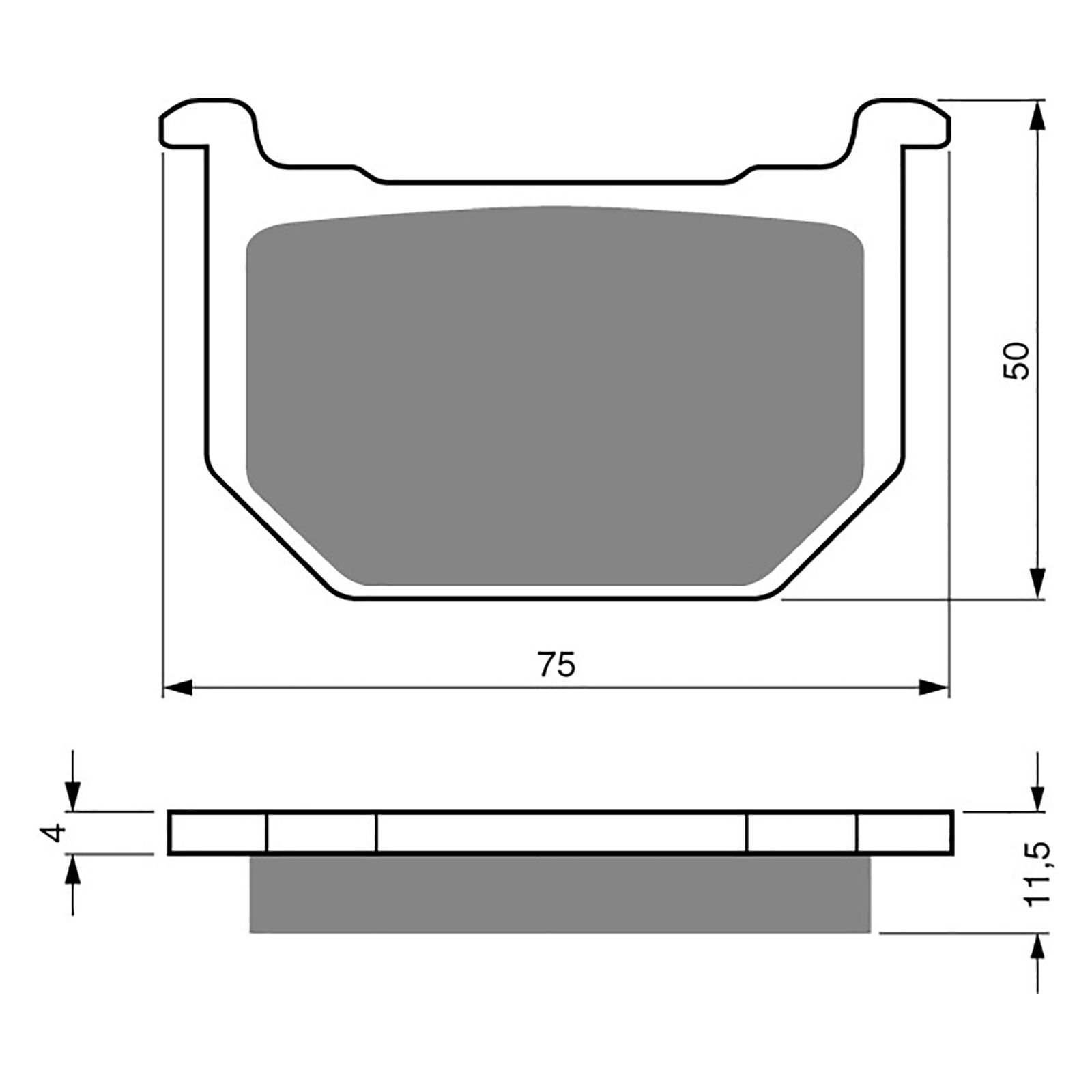 BRAKE PADS GOLDFREN SINTERED SPORTS GF075 - S3 ( PH10 ) - Image 1